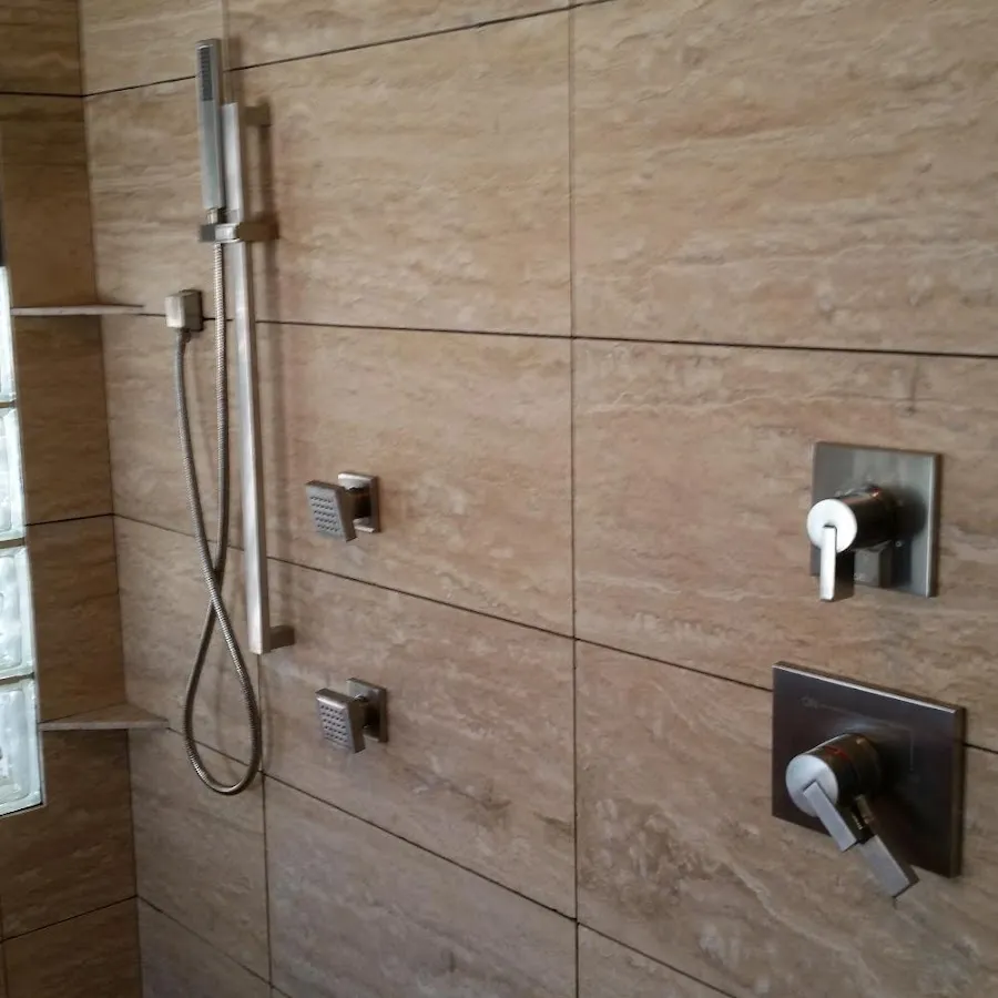 Shower fixture installation for Water Heater Replacement in Canton